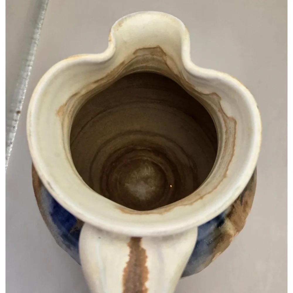 Pottery Pitcher Ice Guard. Hand‎ Thrown. Possibly Italian, Signed